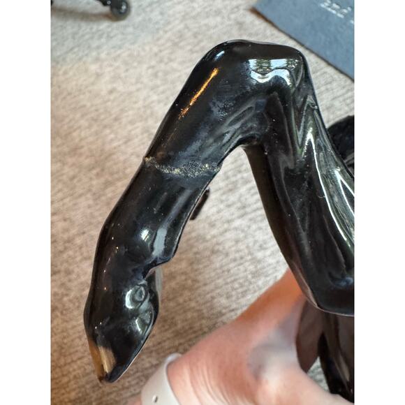 Mid Century Modern Gold Glazed Ceramic Horse.  *damaged - Picture 8 of 8